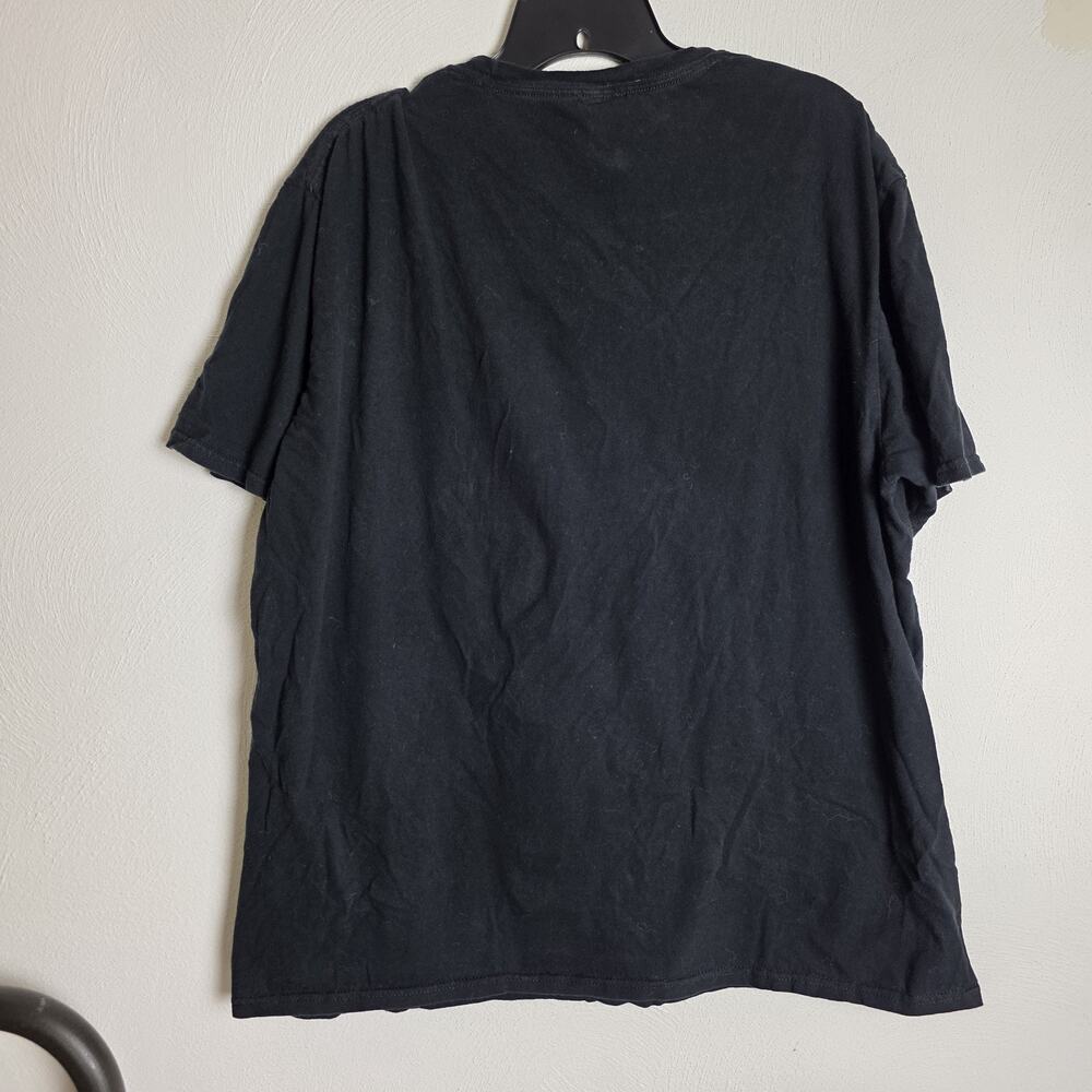 Men's Dragon Graphic Print Black Cotton Jersey Crew Neck Tee Short Sleeve XL - Picture 4 of 4